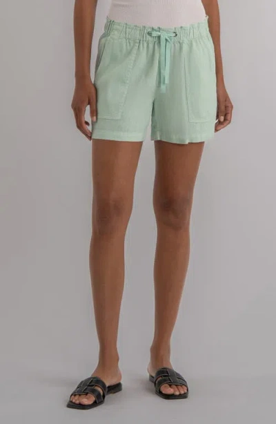 Kut From The Kloth Katana Drawstring Linen Blend Shorts In Green