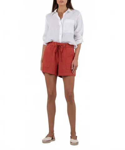 Kut From The Kloth Katana Drawstring Short In Clay In Red