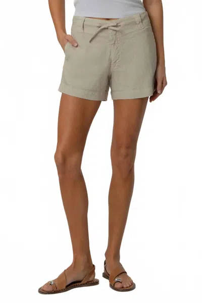 Kut From The Kloth Katie Drawstring Linen Blend Shorts In Beige In Gray