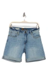 Kut From The Kloth Katy Boyfriend Cuffed Denim Shorts In Stonecrop