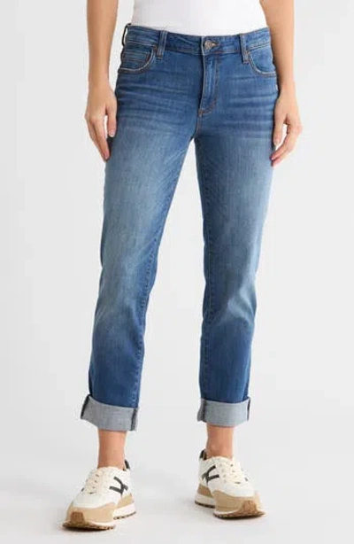 Kut From The Kloth Katy Cuffed Boyfriend Jeans In Blue