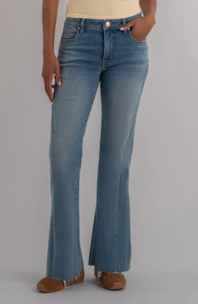 Kut From The Kloth Kelly Raw Hem High Waist Kick Flare Jeans In Multi