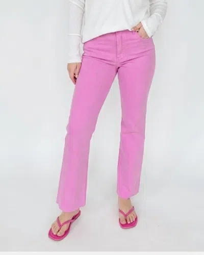 Kut From The Kloth Kelsey Ankle Flare Jeans In Wild Berry In Pink