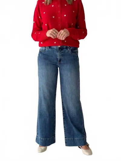Kut From The Kloth Kelsey Ankle Flare With Wide Hem Jeans In Cool Wash In Multi