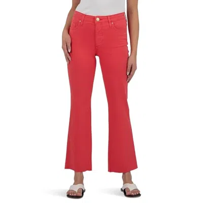 Kut From The Kloth Kelsey Ankle Jeans Womens Strawberry Denim Flare Leg Red955