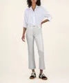 Kut From The Kloth Kelsey Coated Ankle Flare Jeans In Light Silver In Multi
