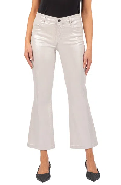 Kut From The Kloth Kelsey Coated Denim Jean In Light Silver