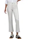 Kut From The Kloth Kelsey Coated High Rise Fab Ab Ankle Flare Jeans In Light Silver In Multi
