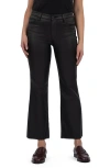 Kut From The Kloth Kelsey Coated High Waist Raw Hem Kick Flare Jeans