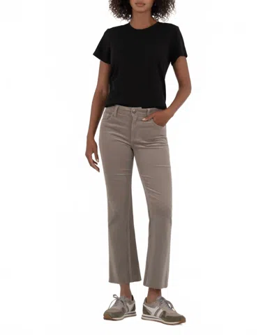 Kut From The Kloth Kelsey Corduroy Ankle Flare Jeans In Rosemary In Brown
