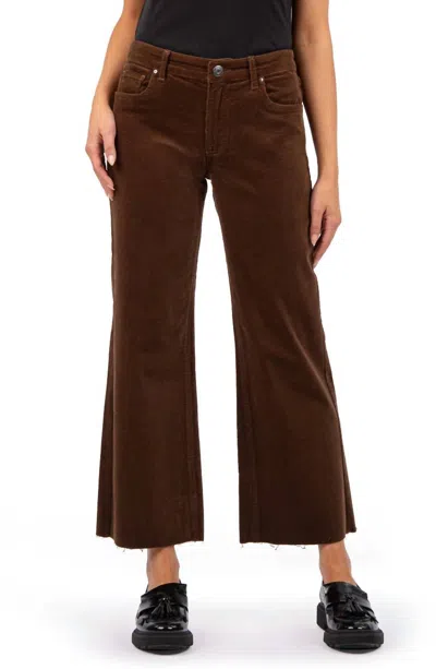 Kut From The Kloth Kelsey Corduroy Ankle Flare Pant In Brown