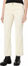 KUT FROM THE KLOTH KELSEY CORDUROY FLARE TROUSER IN IVORY