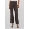 Kut From The Kloth Meg Coated High Waist Wide Leg Jeans In Brown