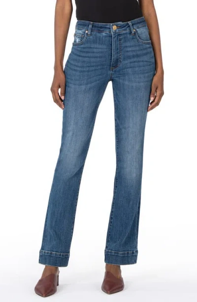 Kut From The Kloth Kelsey Fab Ab Distressed High Waist Ankle Bootcut Jeans In Supernatural