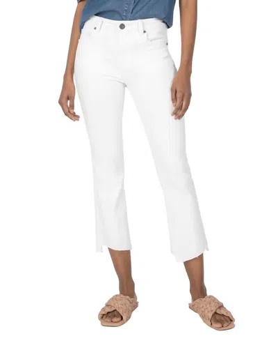 Kut From The Kloth Kelsey High Rise Ankle Flare Jeans In Optic White