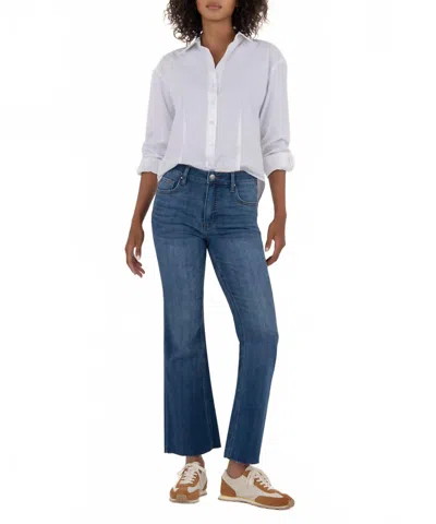 Kut From The Kloth Kelsey High Rise Ankle Flare Jeans In Royal Wash In Blue