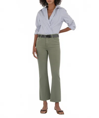 Kut From The Kloth Kelsey High Rise Ankle Flare Jeans In Sage In Multi