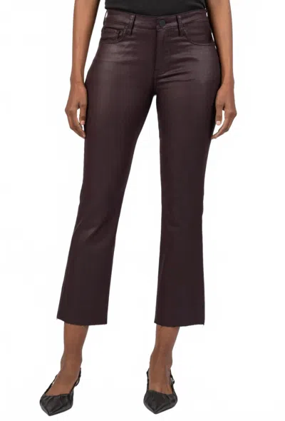Kut From The Kloth Kelsey High Rise Ankle Flare Jeans In Sangria