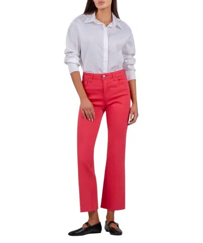 KUT FROM THE KLOTH KELSEY HIGH RISE ANKLE FLARE JEANS IN STRAWBERRY