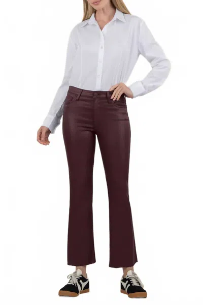 Kut From The Kloth Kelsey High Rise Ankle Flare Pant In Sangria In White