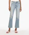 Kut From The Kloth Kelsey High Rise Fab Ab Ankle Flare Jean In Early Wash In Multi