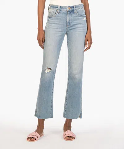 Kut From The Kloth Kelsey High Rise Fab Ab Ankle Flare Jean In Early Wash In Multi
