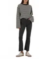 Kut From The Kloth Kelsey High Rise Fab Ab Ankle Flare Leg Jeans In Pewter Green In Black