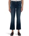Kut From The Kloth Kelsey High Rise Flare Inset Raw Hem Jean In Precocious In Blue