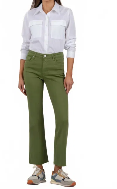 KUT FROM THE KLOTH KELSEY HIGH RISE PANTS IN ARMY GREEN