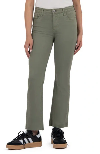 Kut From The Kloth Kelsey High Waist Ankle Flare Jeans In Green