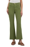 Kut From The Kloth Kelsey High Waist Flare Ankle Jeans In Army Green
