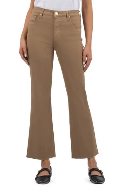 Kut From The Kloth Kelsey High Waist Flare Ankle Jeans In Maple