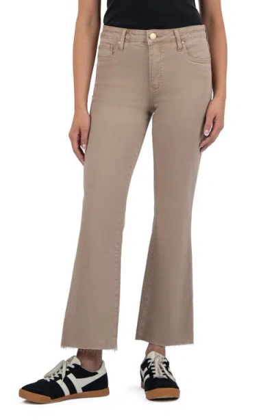 Kut From The Kloth Kelsey High Waist Flare Ankle Jeans In Stone