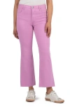 Kut From The Kloth Meg High Rise Fab Ab Raw Hem Jeans In Peony Pink In Wild Berry