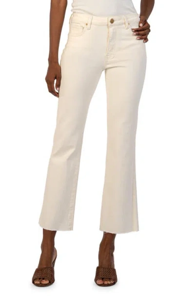 Kut From The Kloth Kelsey High Waist Raw Hem Flare Ankle Jeans