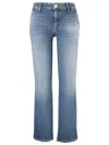 Kut From The Kloth Kelsey Mid Rise Ankle Flare Regular Hem Slash Pkt In Dark Base Wash In Multi