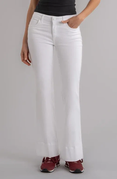 Kut From The Kloth Kelsey Mid Rise Kick Flare Jeans In White