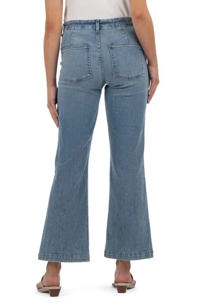 Kut From The Kloth Kelsey Raw Hem Ankle Flare Jeans In Orange