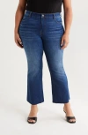 Kut From The Kloth Kelsey Raw Hem High Waist Ankle Flare Jeans In Blue