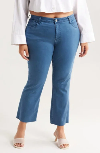 Kut From The Kloth Kelsey Raw Hem High Waist Ankle Flare Jeans In Multi