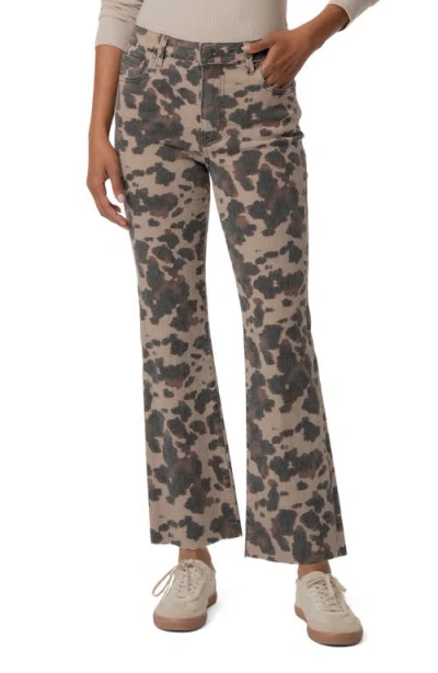 Kut From The Kloth Kelsey Raw Hem High Waist Ankle Flare Jeans In Multi