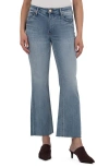 Kut From The Kloth Kelsey Raw Hem Kick Flare Jeans In Blue