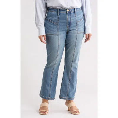Kut From The Kloth Kelsey Seamed High Waist Ankle Flare Jeans In Blue