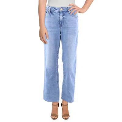 Kut From The Kloth Kelsey Womens Frayed Hem Denim Flared Jeans