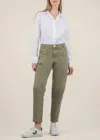 Kut From The Kloth Kiera High Rise Slim Leg Barrel Jean In Olive