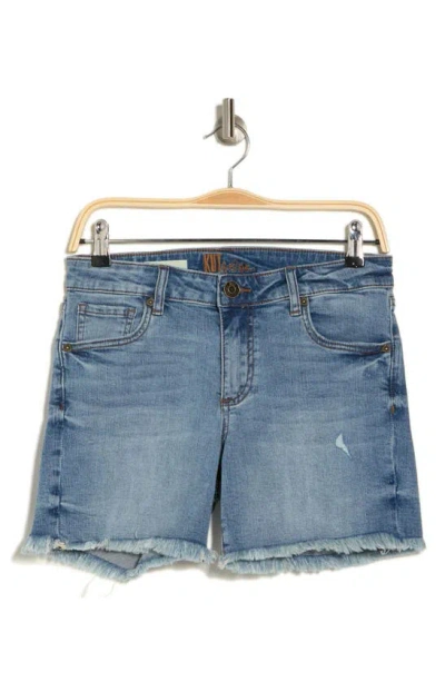 Kut From The Kloth Kitty Cutoff Denim Shorts In Lisianthus