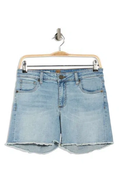 Kut From The Kloth Kity Boyfriend High Waist Cutoff Denim Shorts In Blue