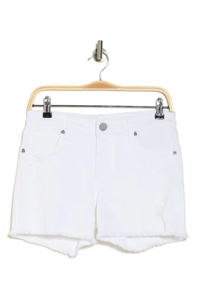 Kut From The Kloth Kity Cutoff Denim Shorts In Optic White