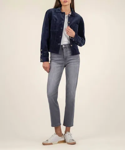 Kut From The Kloth Kyra Corduroy Jacket In Navy In Blue