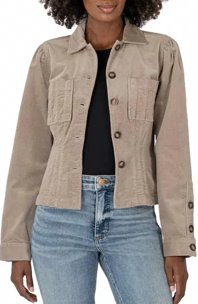 Kut From The Kloth Kyra Corduroy Jacket In Rosemary In Gray